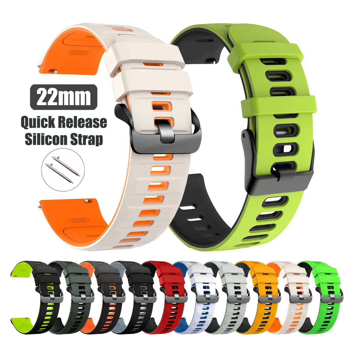 22mm Silikon-Uhrenarmband für HUAWEI WATCH GT6 GT5 Pro/GT6 5 4 3 2 46mm Armband WATCH 5 4 Pro/Ultimate/HONOR Watch Magic 2 Armband Image