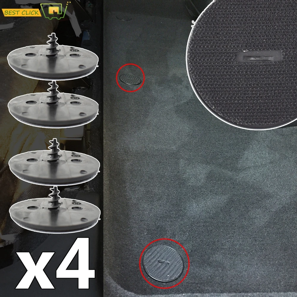 4x Auto-Fußmatten-Clips, Teppichschraubenhalter für BMW und Mini 9171368 106480 3 4 5 7 X4 X5 X6 Verschluss Auto-Styling Image