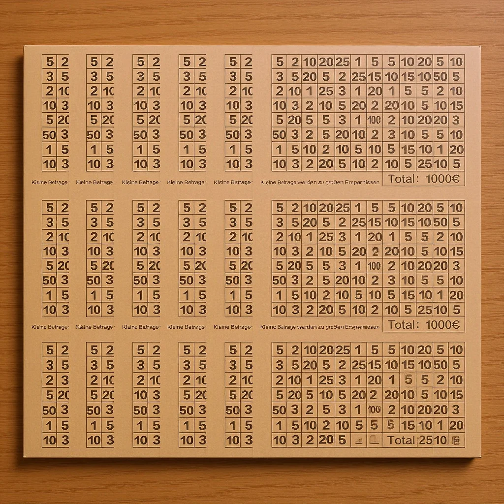 Geldspar-Aufkleber, 20er-Pack, nummerierte Budgetplanungs-Diagramme für Sparboxen, Sparschweine, Ziele, selbstklebende Etiketten, Finanzen Image