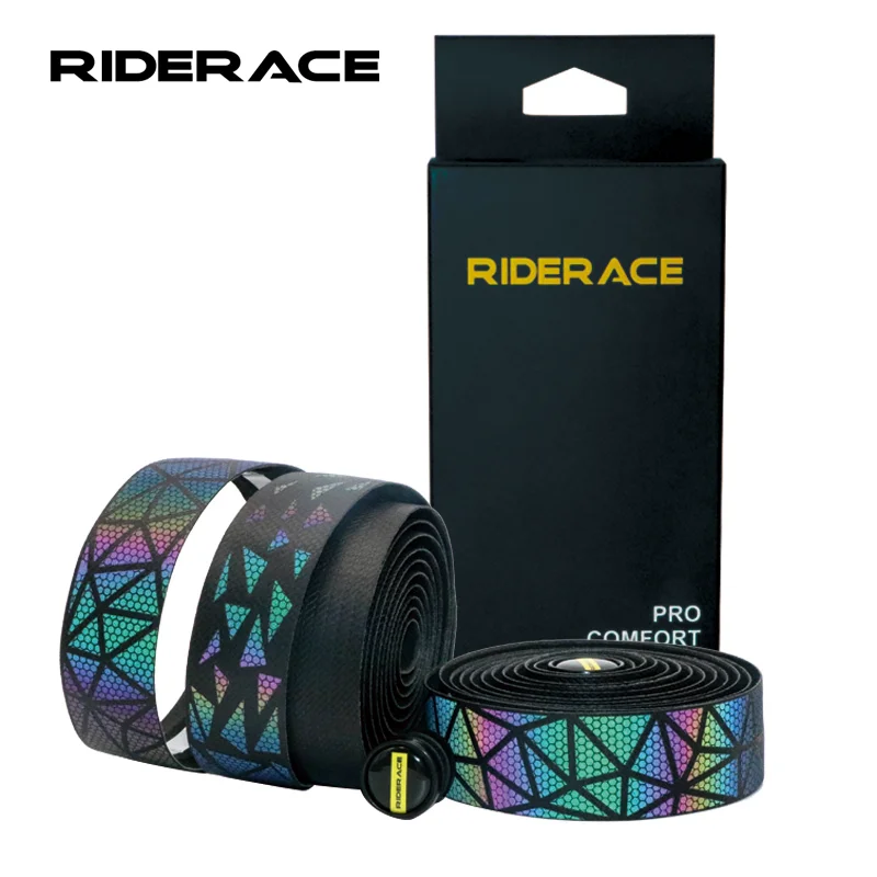 Fahrrad Lenker Band Ändern Farbe Reflektierende PU + EVA Leder Dimmen Aufkleber Gürtel Mountainbike Anti-Vibration Griff Bar bänder Image