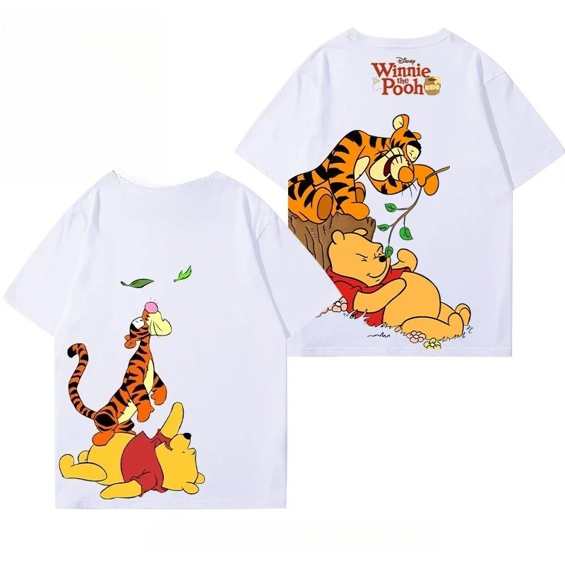 Potdemiel Disney Winnie the Pooh und Bären-Muster, kurzärmliges, lässiges Street-T-Shirt für Kinder aus reiner Baumwolle Image