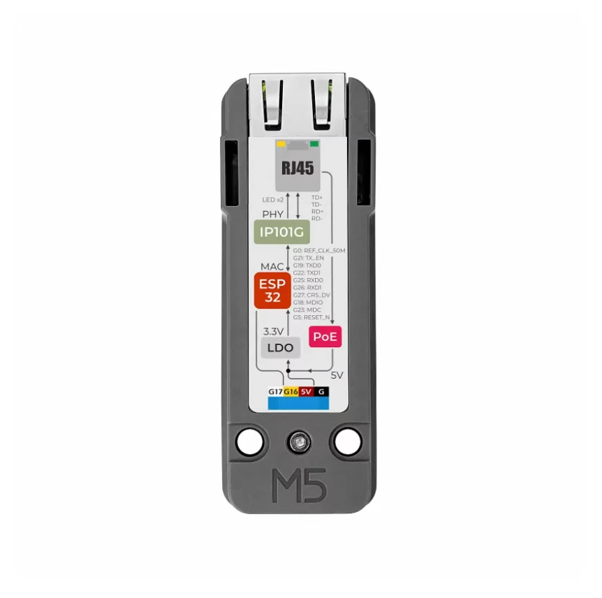 Einheit PoESP32 – ESP32-Ethernet-Controller mit PoE (IEEE 802.3af), IP101G PHY, AT-Befehle, für industrielle IoT, Fernbedienung Image