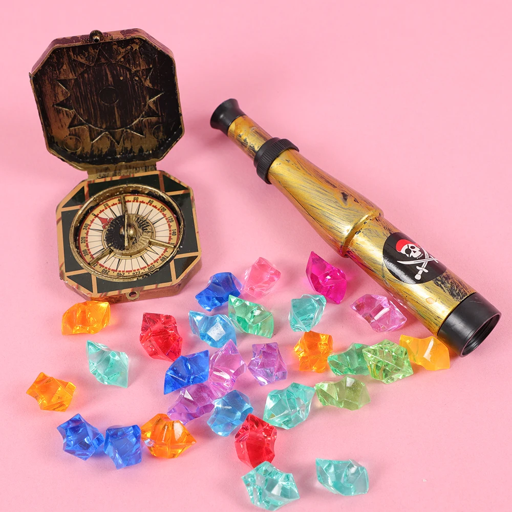 Piraten thema Party Dekoration Piraten teleskop Kapitän Kompass Diamant Schatz Spielzeug für Halloween Kinder Geburtstags feier Gefälligkeiten Image