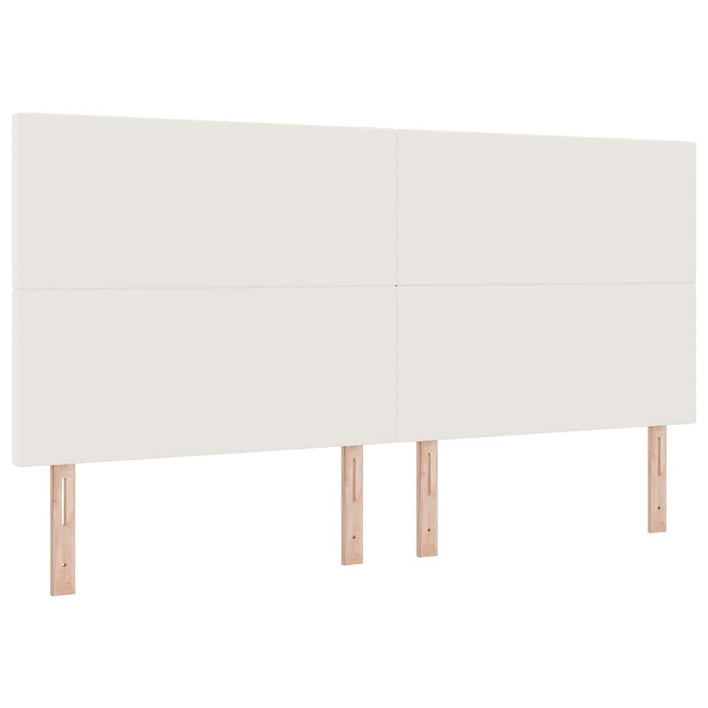vidaXL Kopfteil mit Kopfteil Creme 200 cm Kunstleder Image