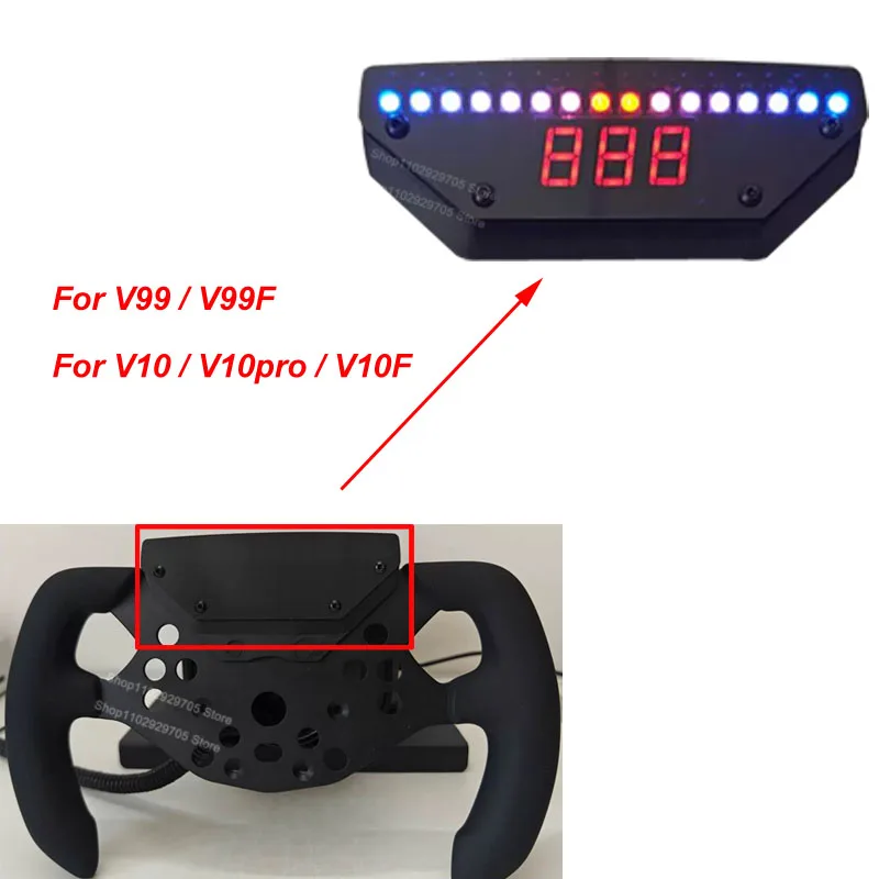 PC USB Sim Racing Spiel Lenkrad Geschwindigkeit Licht Digital Display Modul Instrument LED Licht Für V10/V10pro/V10F Für V99/V99F Image
