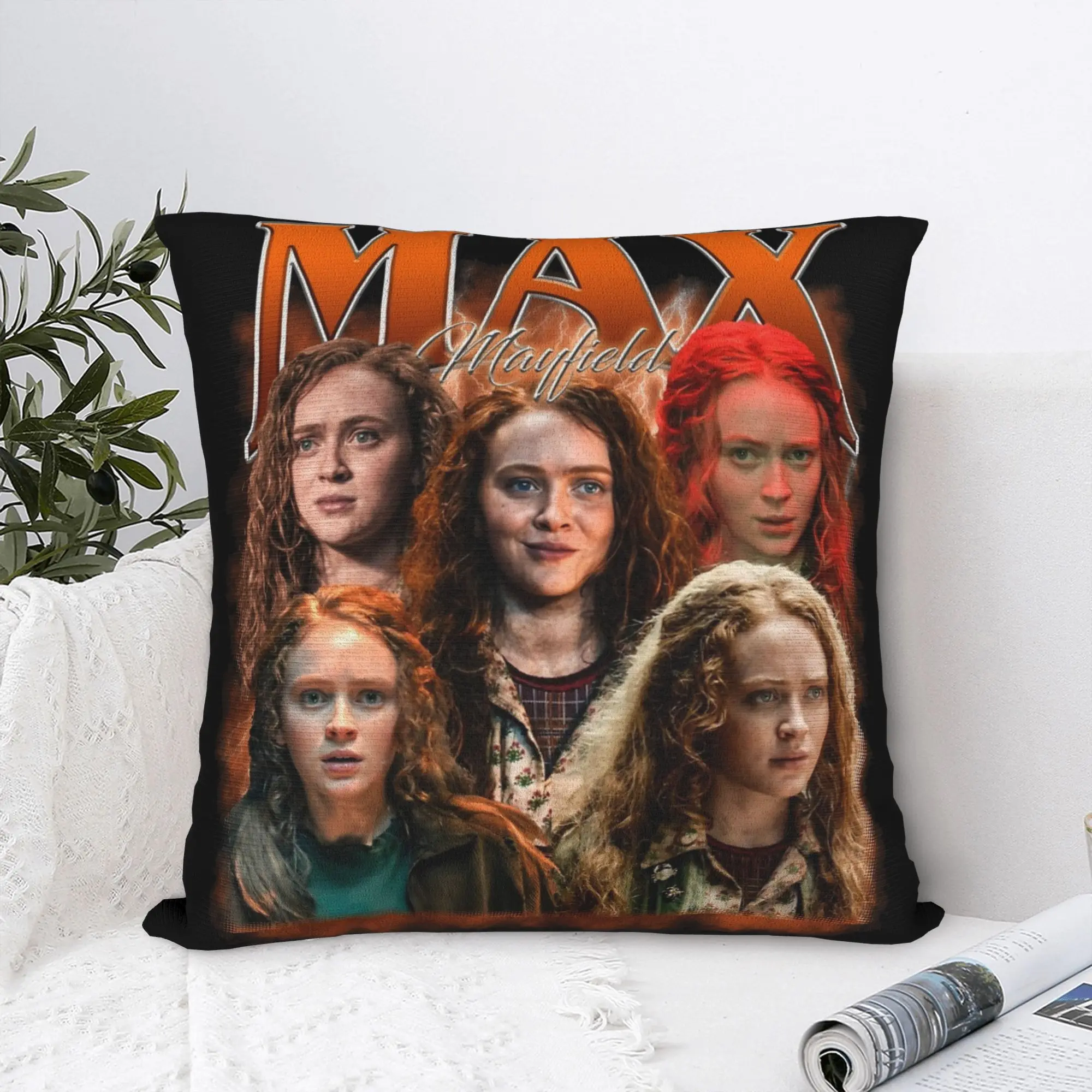 Vintage Max Maxines Mayfields Kissenbezug, bedruckter Polyester-Kissenbezug, Geschenk-Kissenbezug für Zuhause, quadratisch, 40 x 40 cm Image