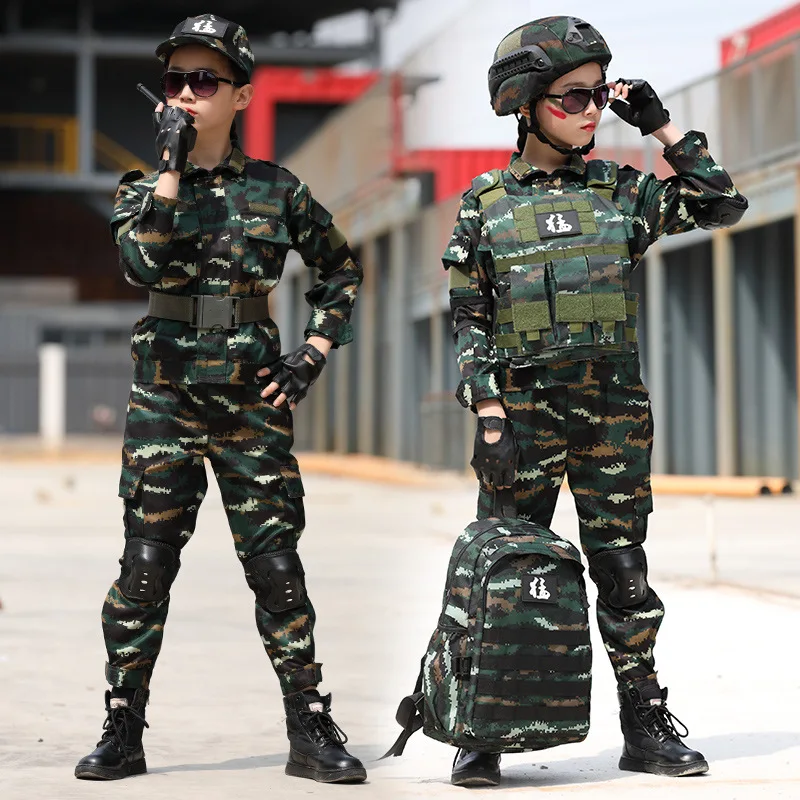 Tarnanzug für Kinder, Frühlings-Outdoor-Kostüm, Camp für Damen und Herren Image