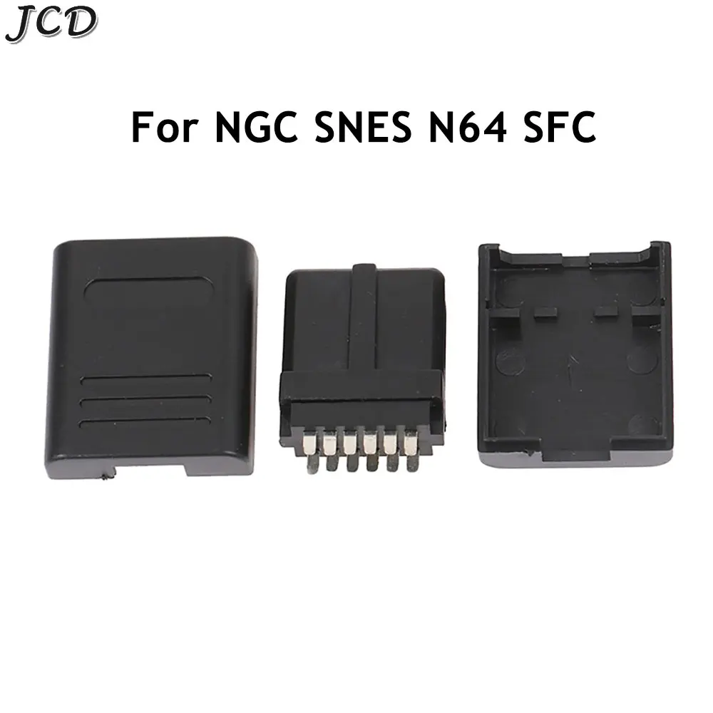 JCD 2set Für NGC SNES N64 SFC 12Pin Multi Out Port Stecker Männlich Kabel Stecker AV Reparatur Interface mit Schwarz Kunststoff Abdeckung Image