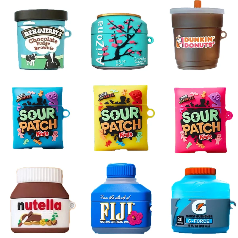3D Fall Snacks Zucker Getränke Kreative Kopfhörer Fall Für AirPods Pro 1 2 3 Cartoon Silikon Abdeckung Für AirPods 3 2 1 Pro Fall Image