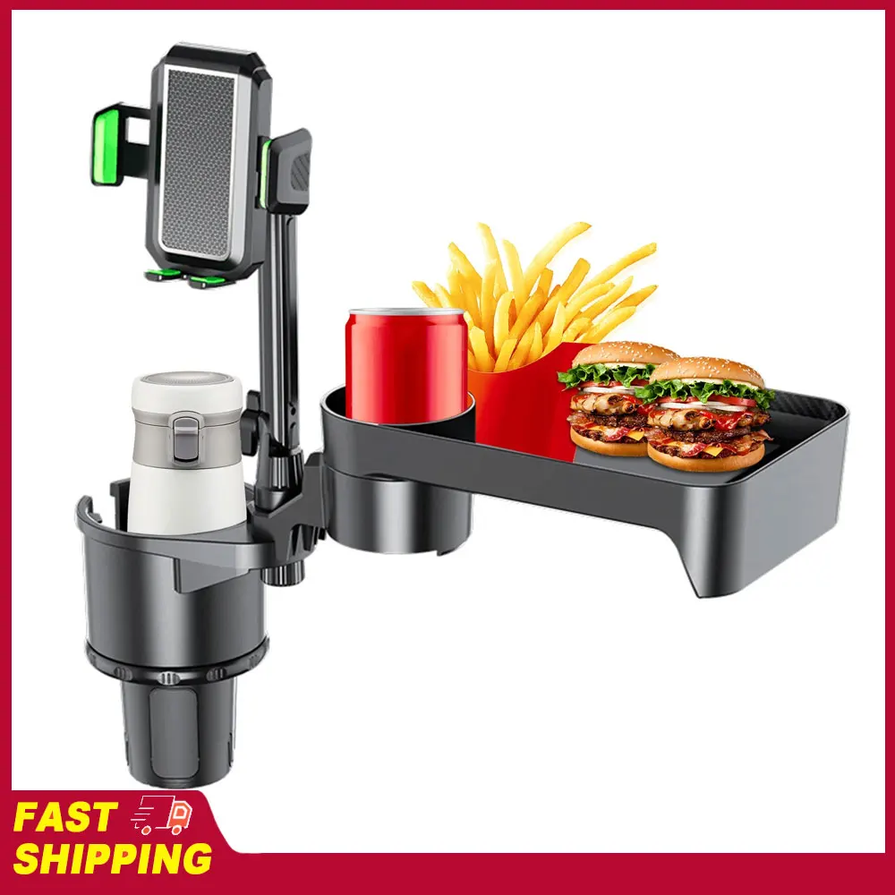 Multifunktionaler Getränkehalter-Erweiterer Auto-Getränkehalter mit 360°-Drehung ° Drehbarer Handyhalter mit verstellbarer Basis (Größe L, Grün)