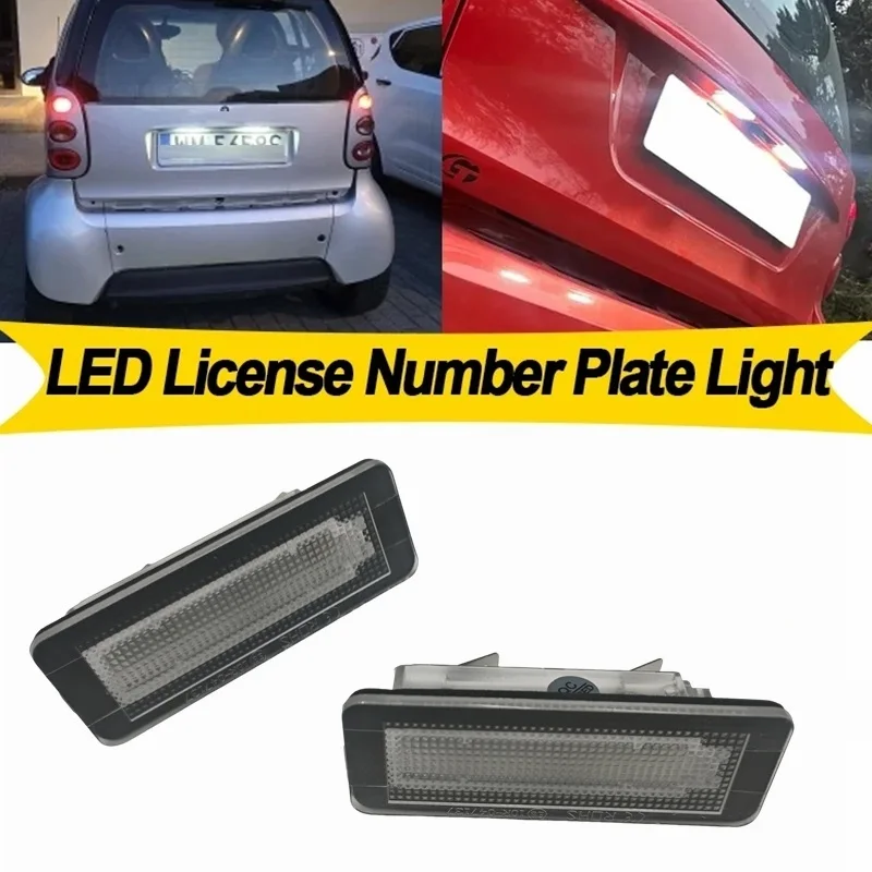 2PCS LED Kennzeichen Anzahl Licht Lampe Für BENZ Smart fortwo W450 Coupe Cabrio 450 451 W453 Image