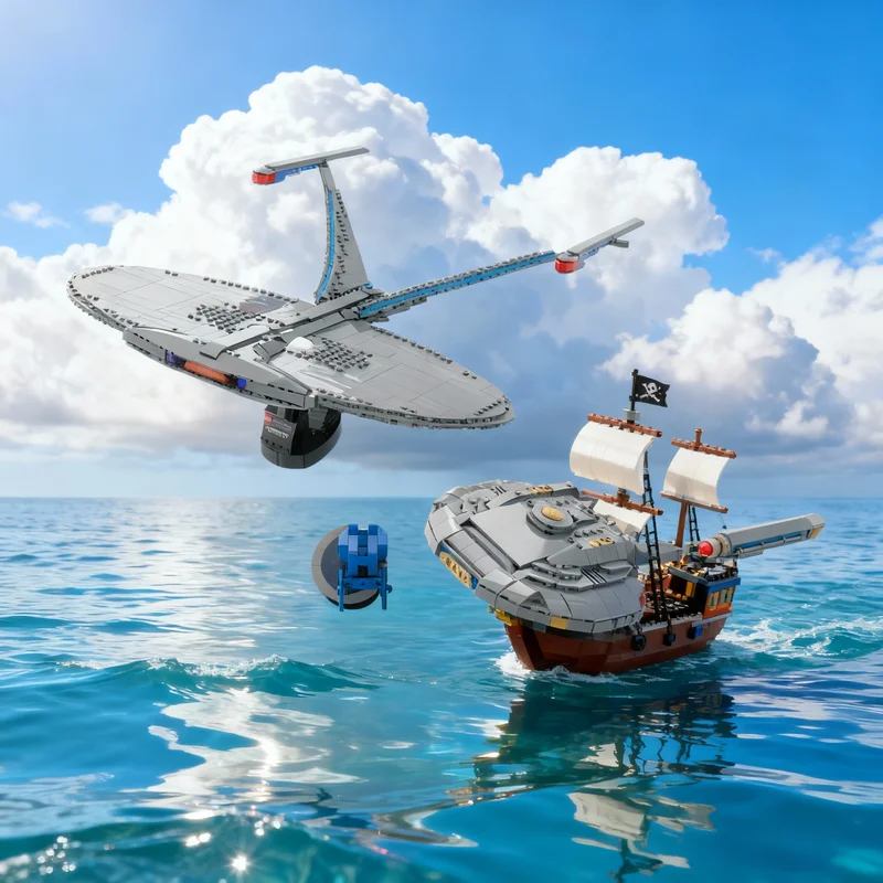 1831 Teile MOC Star Trek Enterprise The Archer Weltraum-Modellbausatz Weihnachtsgeschenke Bausteine Architektur-Spielzeug Kreative Bildungsidee Image