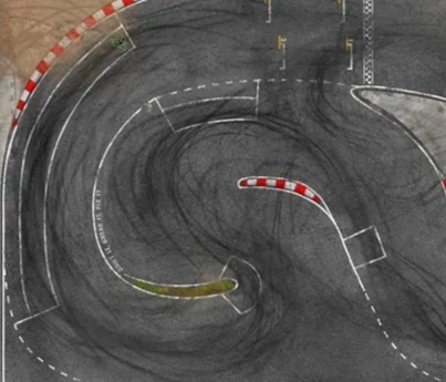 1/28 Maßstab RC Drift Rennstrecke - Hochgriffiger Simulations-Teppich für Mosquito, GLD, DRZ Modelle & Hobbyisten Image
