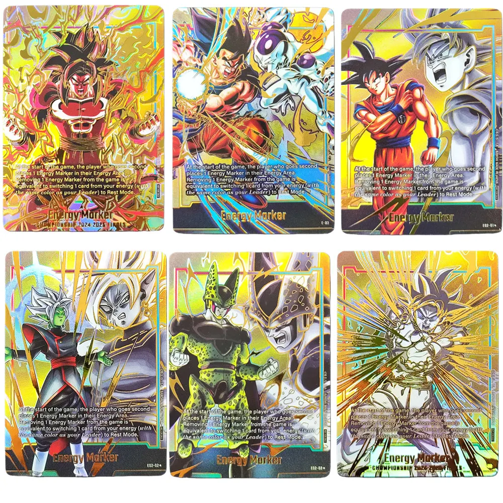 DIY Dragon Ball Super Fusion World Energy Marker GOLD E02-01 E02-02 E02-03 E02-04 Englische TCG Anime-Karten Image