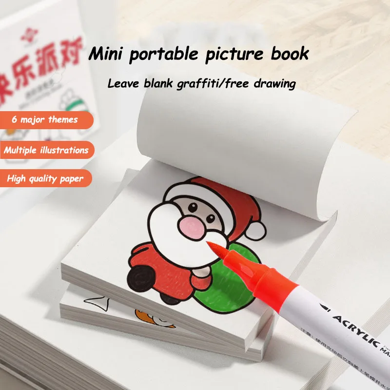 Niedliches und praktisches Mini-Malbuch, Malbuch, Malerei, Aquarellstift, Malerei, Malerei, Kunstbedarf Image