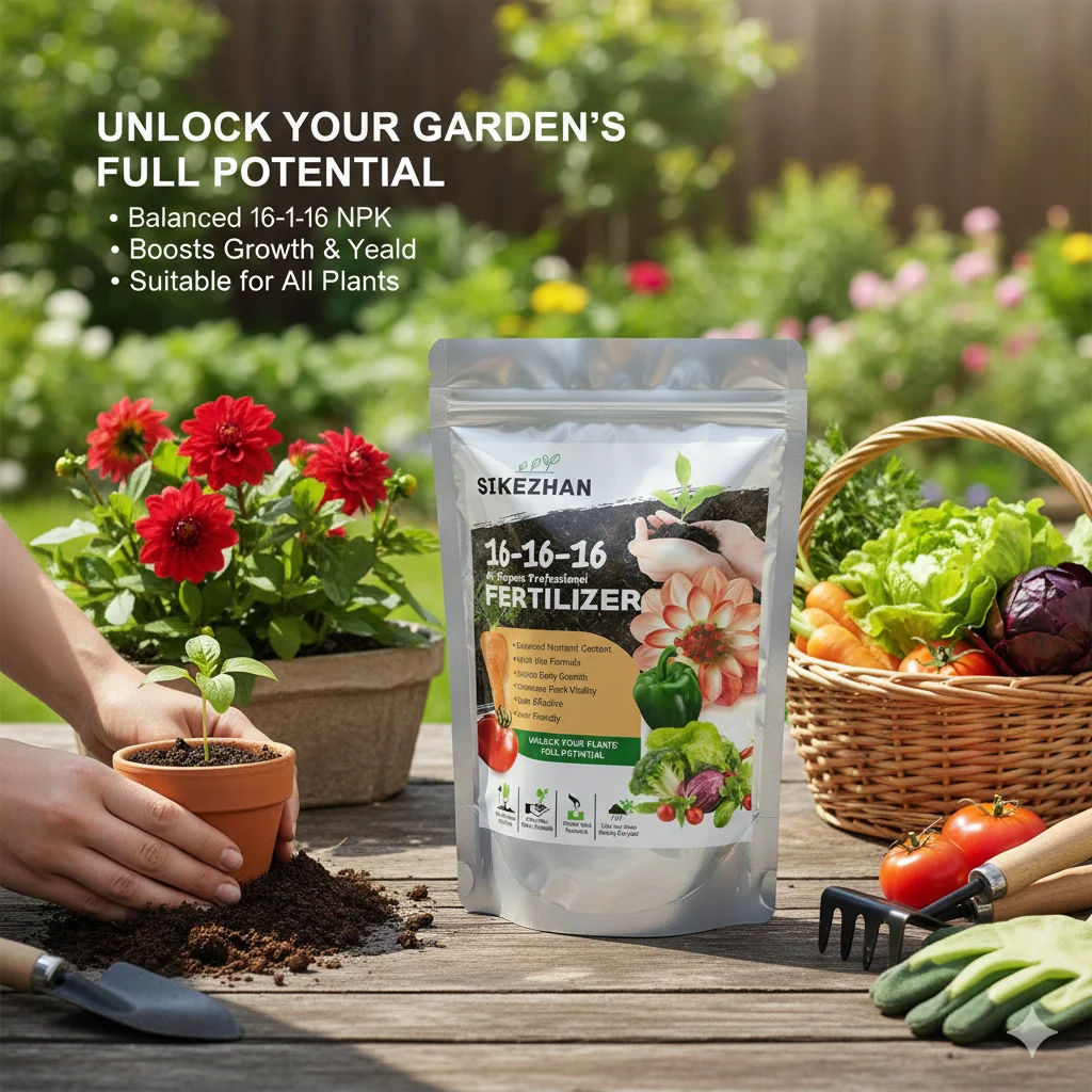16-16-16 NPK Allzweckdünger, Ausgewogene Pflanzenernährung für Gemüse, Blumen, Rasen & Obstbäume, Fördert Wurzelwachstum & Ertrag Image