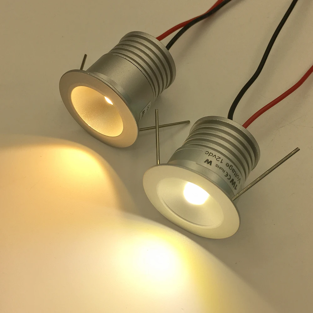 1W 12V Mini Focos Led Strahler 25mm Deckeneinbauleuchte IP65 Spotlicht Innenkorridor Treppe Pavillon Küchenbeleuchtung