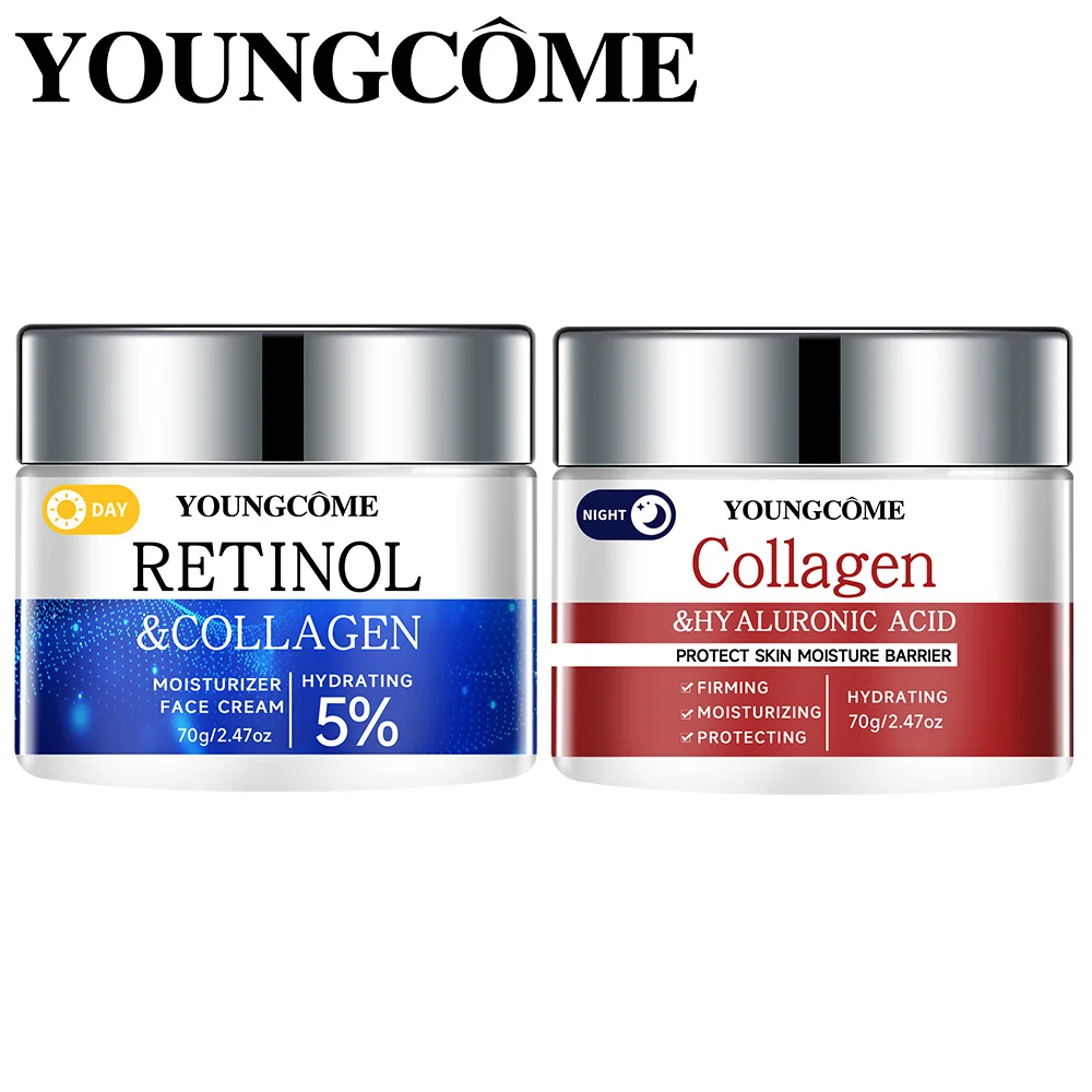Retinol & Collagen Gesichtscreme, feuchtigkeitsspendende Reparatur, Anti-Aging-Essenz, Gesichtspflege, verblassende Gesichtscreme mit feiner Linie und Faltenentferner Image