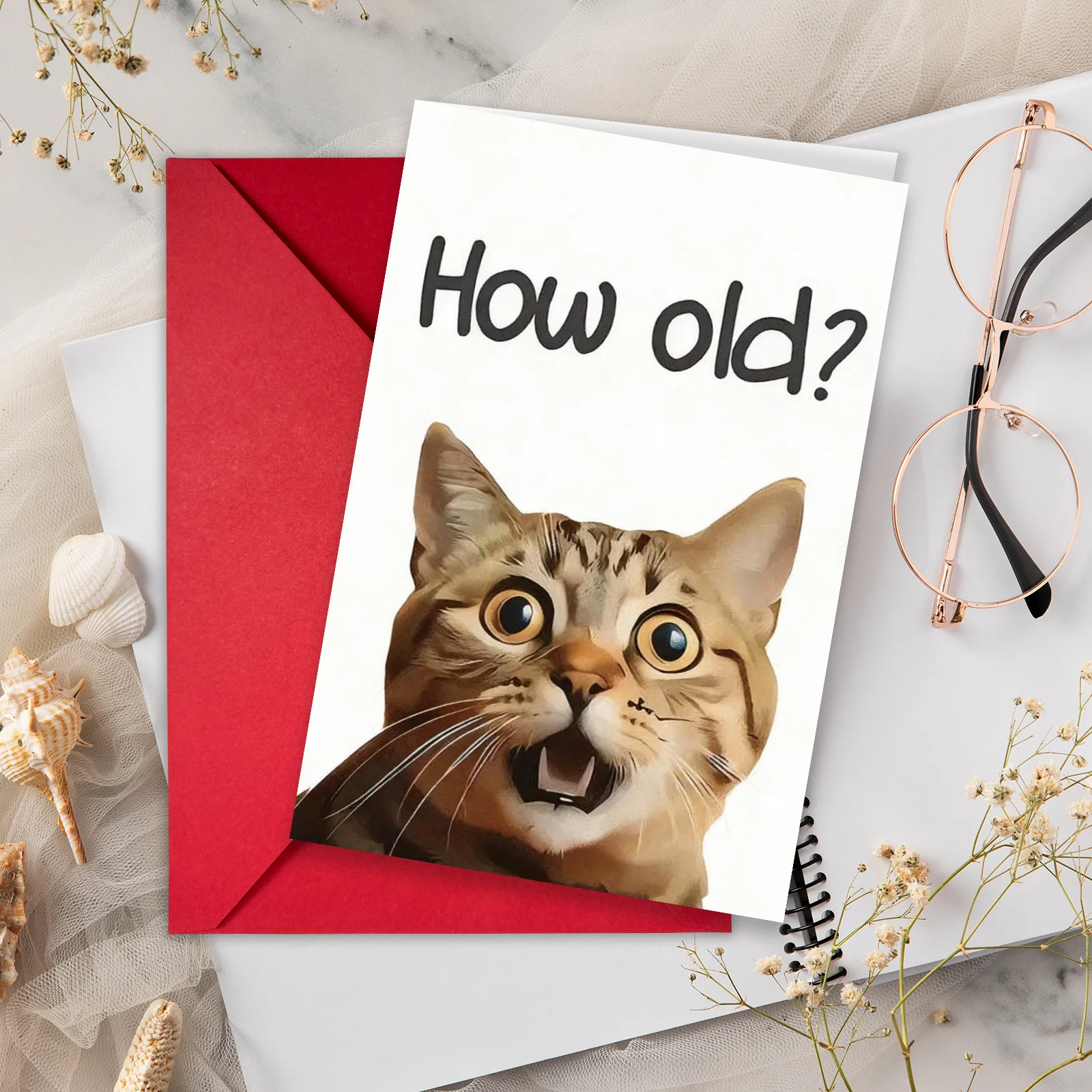 1 lustige Tier-Grußkarte, Geburtstags-Grußkarte, Umschlagset, niedliche Tier-Grußkarte Image