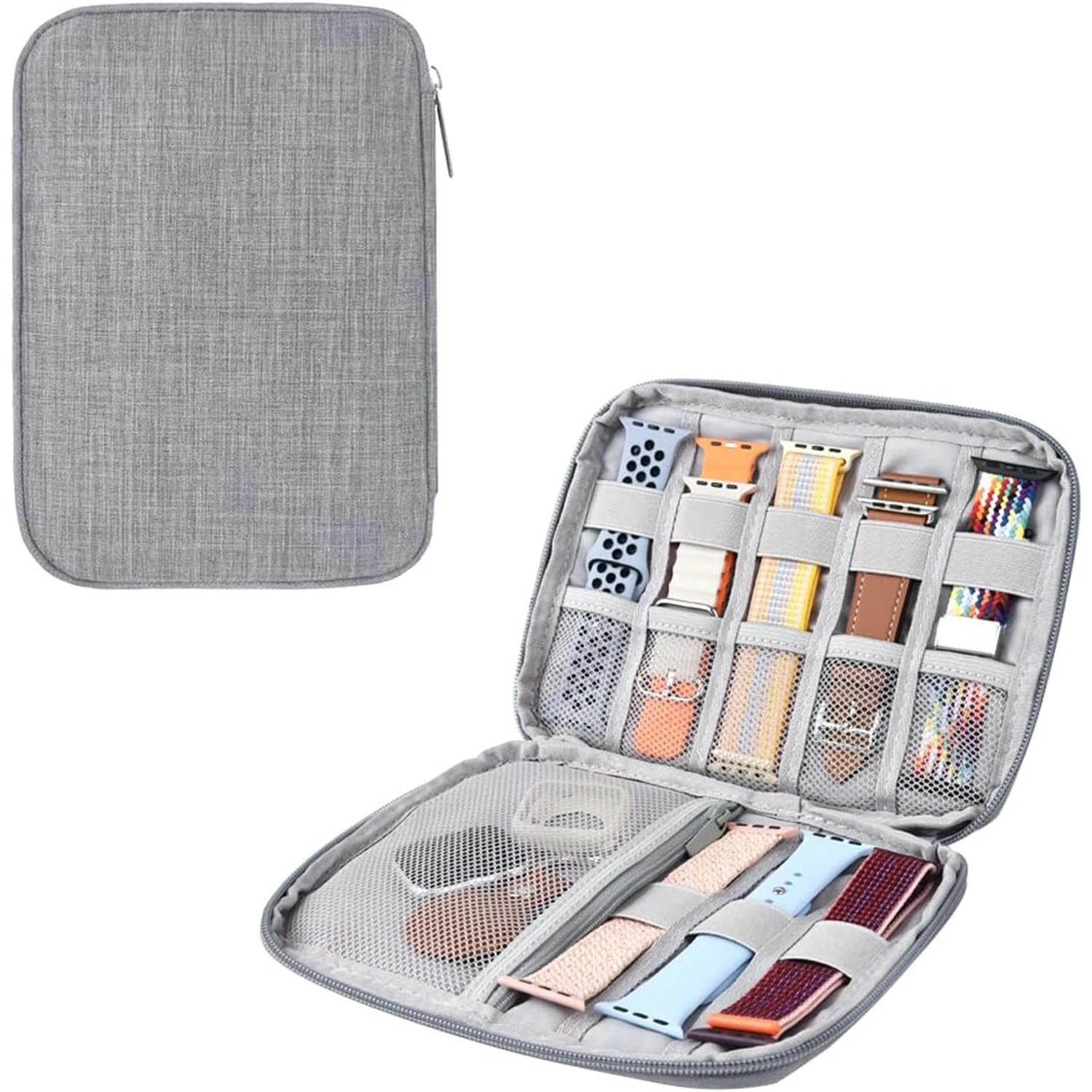 Armband Box Für Apple Uhr Strap Fall Reise Smart Uhr/Data Kabel Lagerung Tasche Box Uhren Organizer Für Apple uhr Band Image