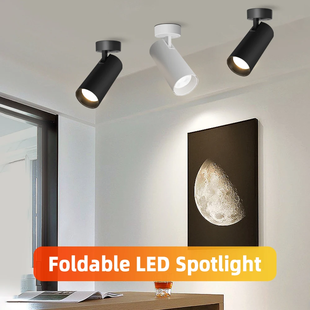 Led-strahler 220V Spot licht COB Decke Spots Lampe Led Downlight Faltbare Leuchte Track Licht Innen Beleuchtung Für Küche hause