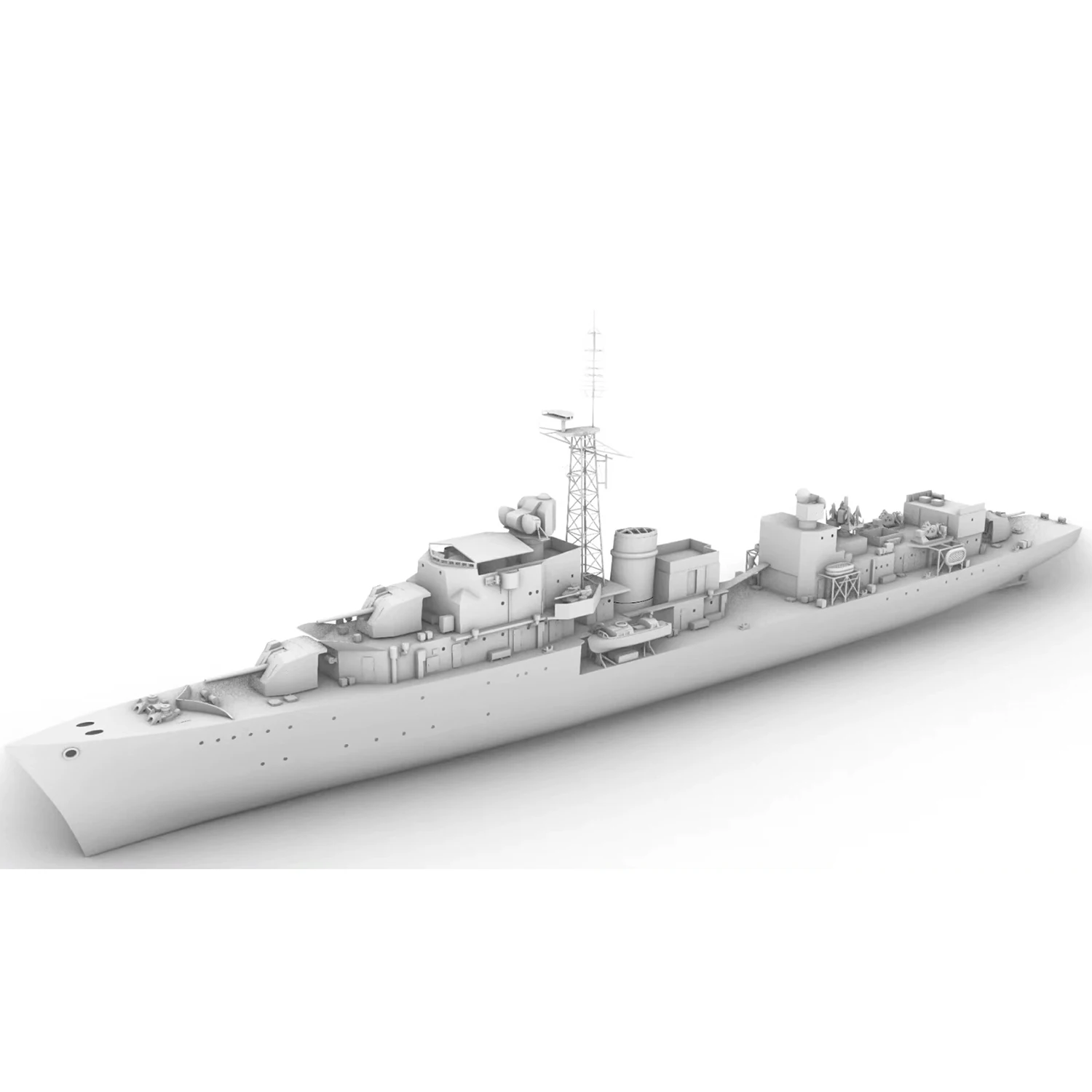 1/72 RC Schiffe 152cm Britischer Knight-Klasse Zerstörer Ferngesteuertes Boot 3D-Gedruckt mit Detaillierten Details RC Schiffsmodell-Bausatz Schiffsspielzeug Image