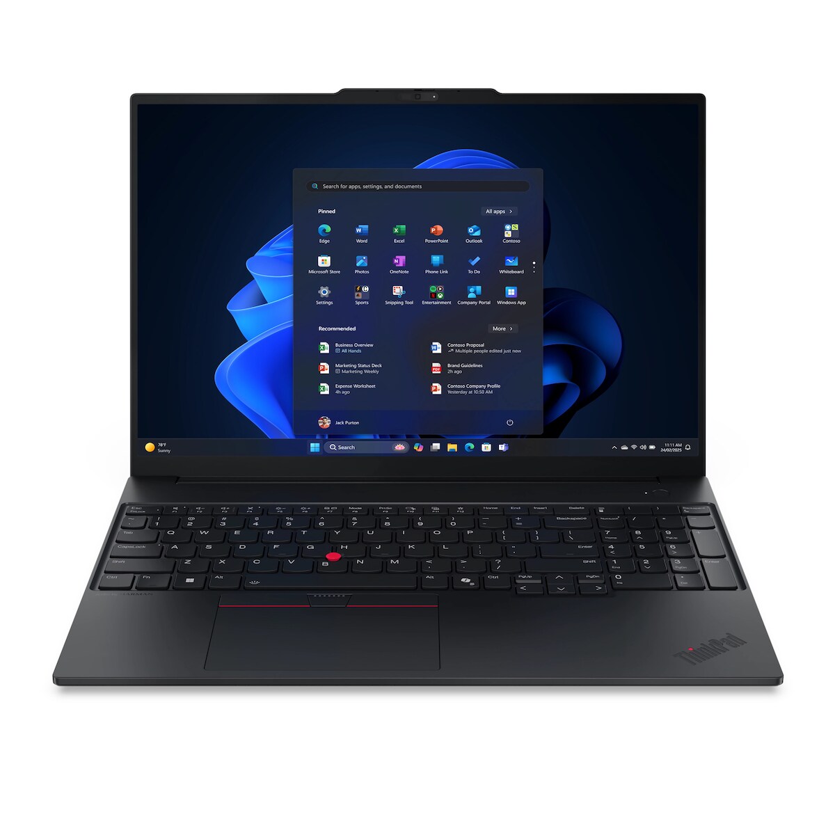Lenovo ThinkPad E16 G3 (Black, 16" WUXGA, AMD Ryzen™ 5 220, 32 GB RAM, 1 TB SSD) mit Windows 11 Pro Image