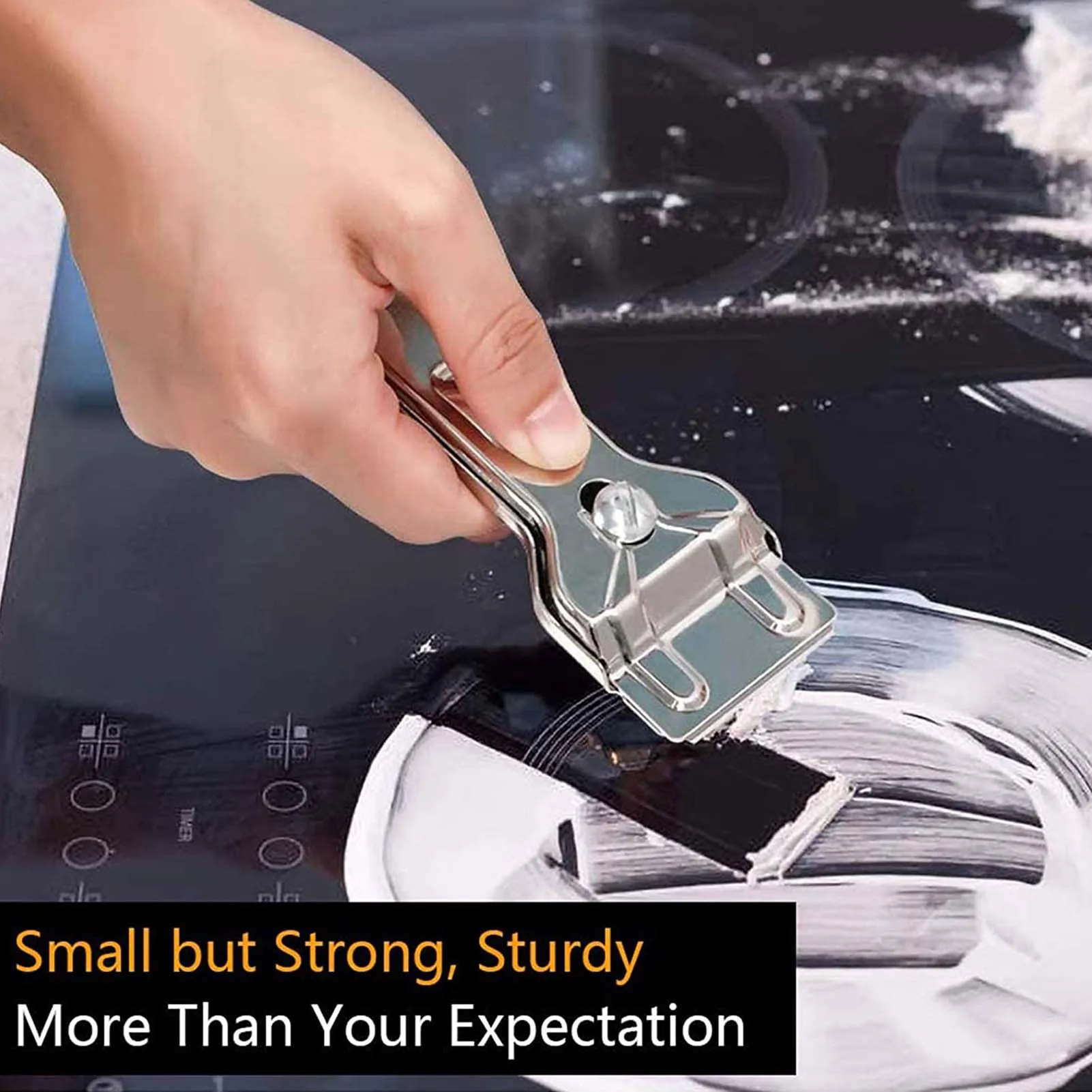 Keramik-Reinigungsentferner, Schaber, kratzfest, Reinigungswerkzeug für glatte Oberflächen, Reinigung von Ofen, Fenster, Zuhause, Küche, Fensterreinigungswerkzeug Image