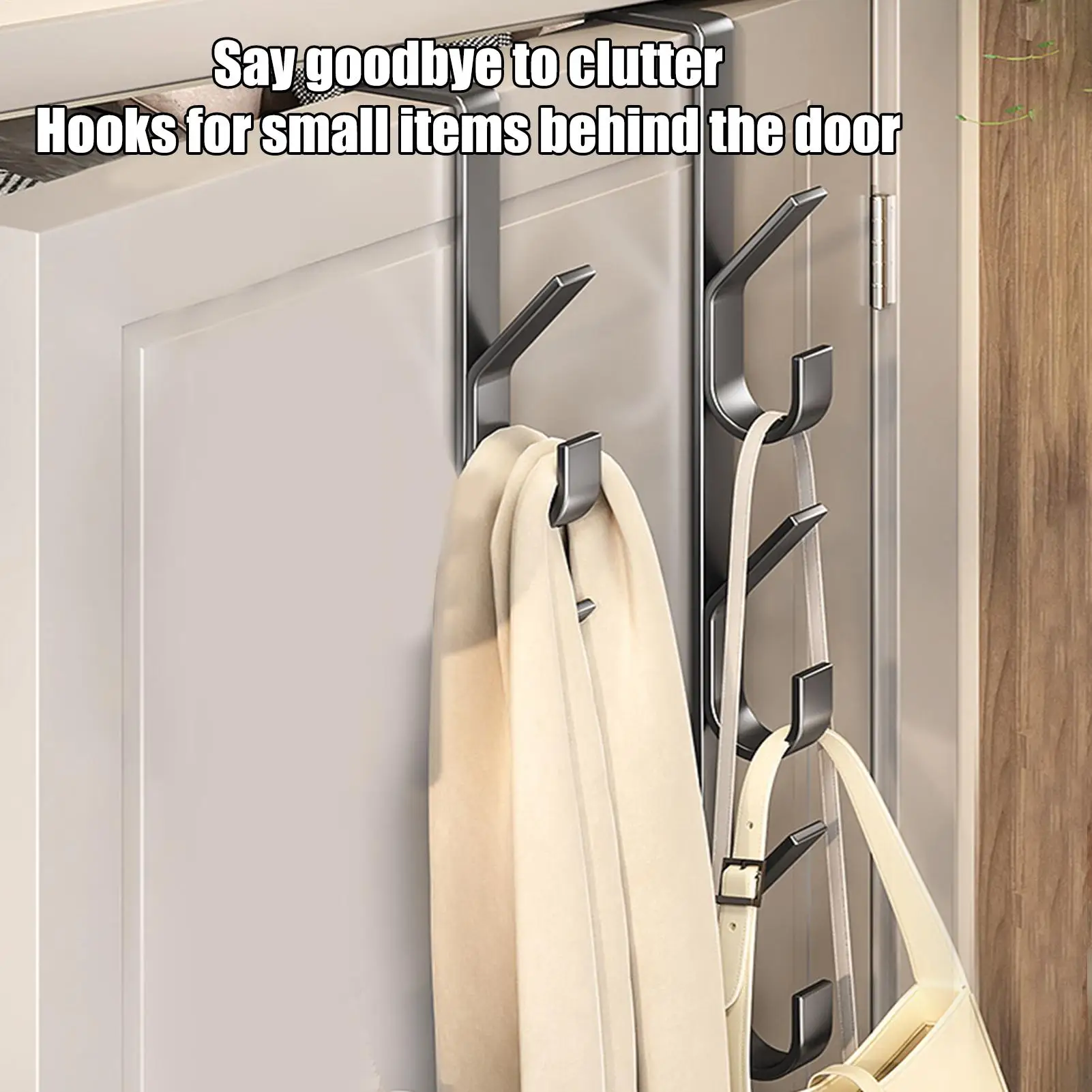 Hinter der Tür Hängender Kleiderhaken für Schrank, Garderobe, Schlafsaal, Türhaken-Aufbewahrungsregal