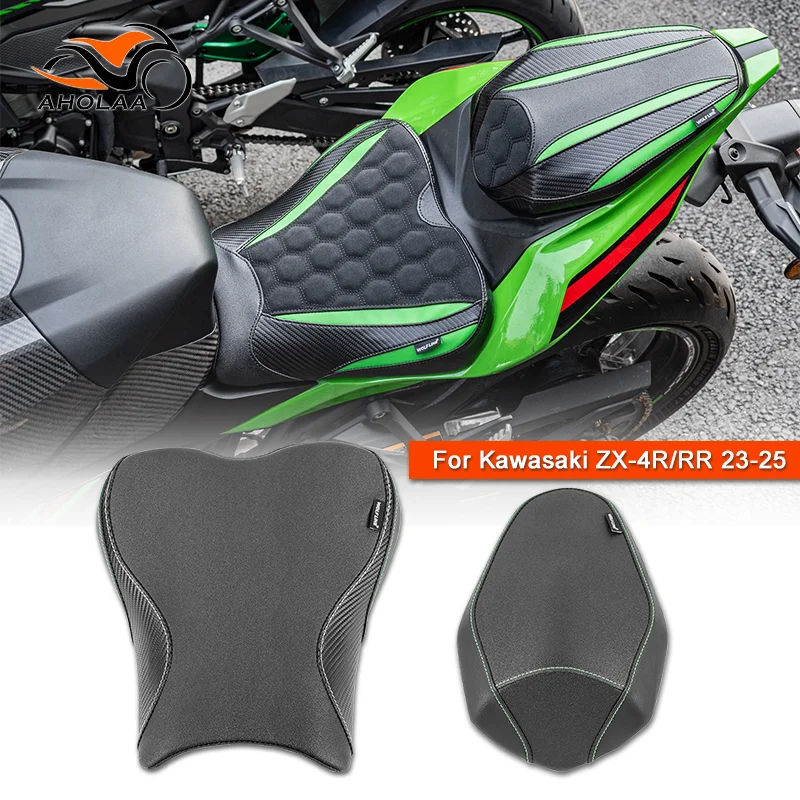 Motorrad-Kissenpolster für den vorderen Fahrer und hinteren Beifahrersitz für Ninja ZX-4R ZX-4RR ZX4R ZX4RR 2023 2024 2025, Standard untere Höhe Image