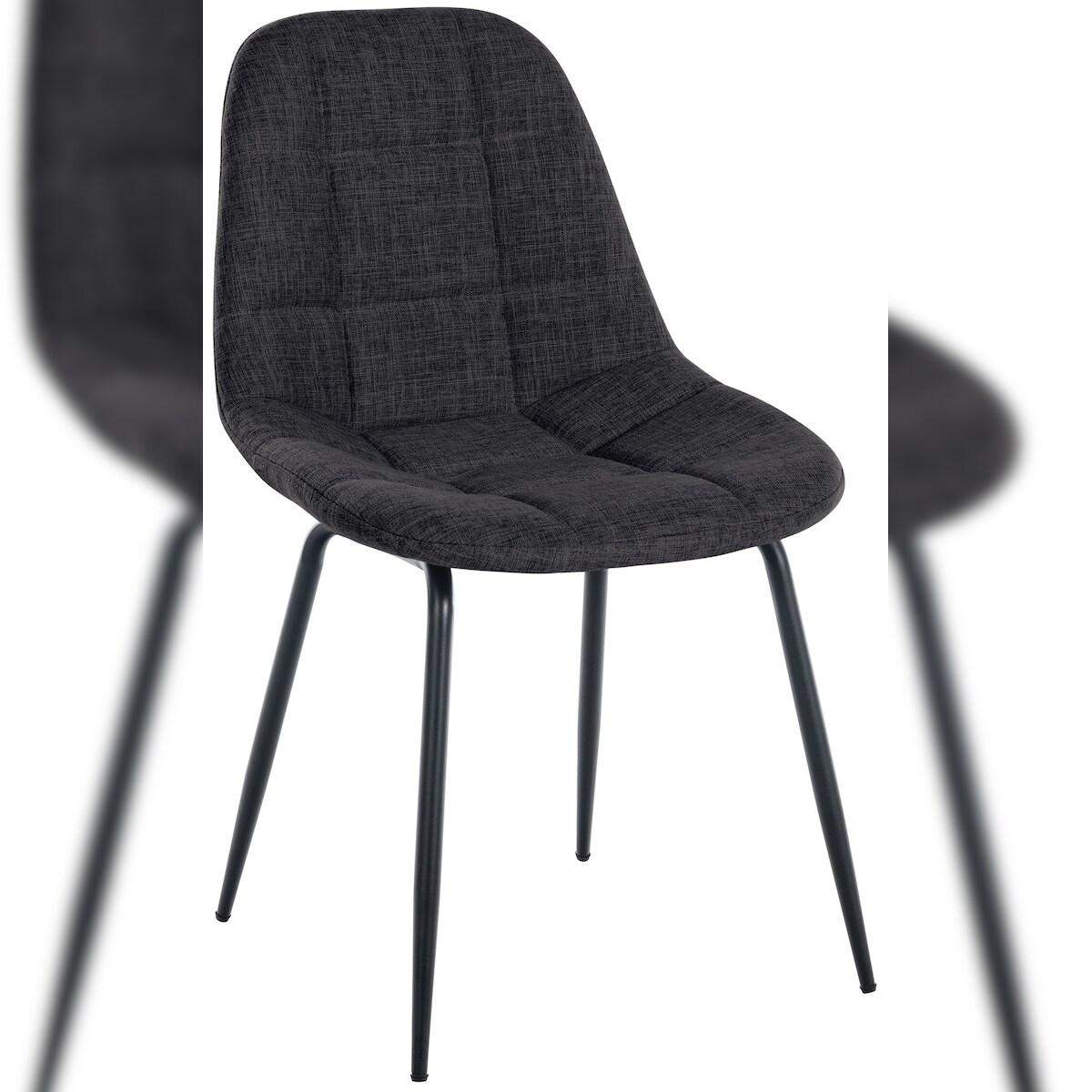 Proregal CHEFGASTRO Esszimmerstuhl LOS ANGELES Stoff HxBxT 82x46x52cm Dunkelgrau Küchenstuhl Image