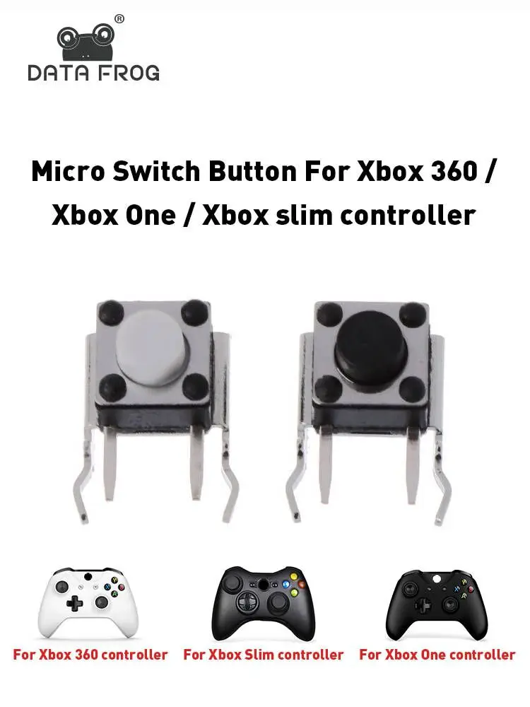 DATA FROG 10 Stück Ersatztasten Ersatzteile für Xbox One/Xbox Slim Gamepad LB RB Schalter Stoßstangentasten für Xbox 360 Controller Image