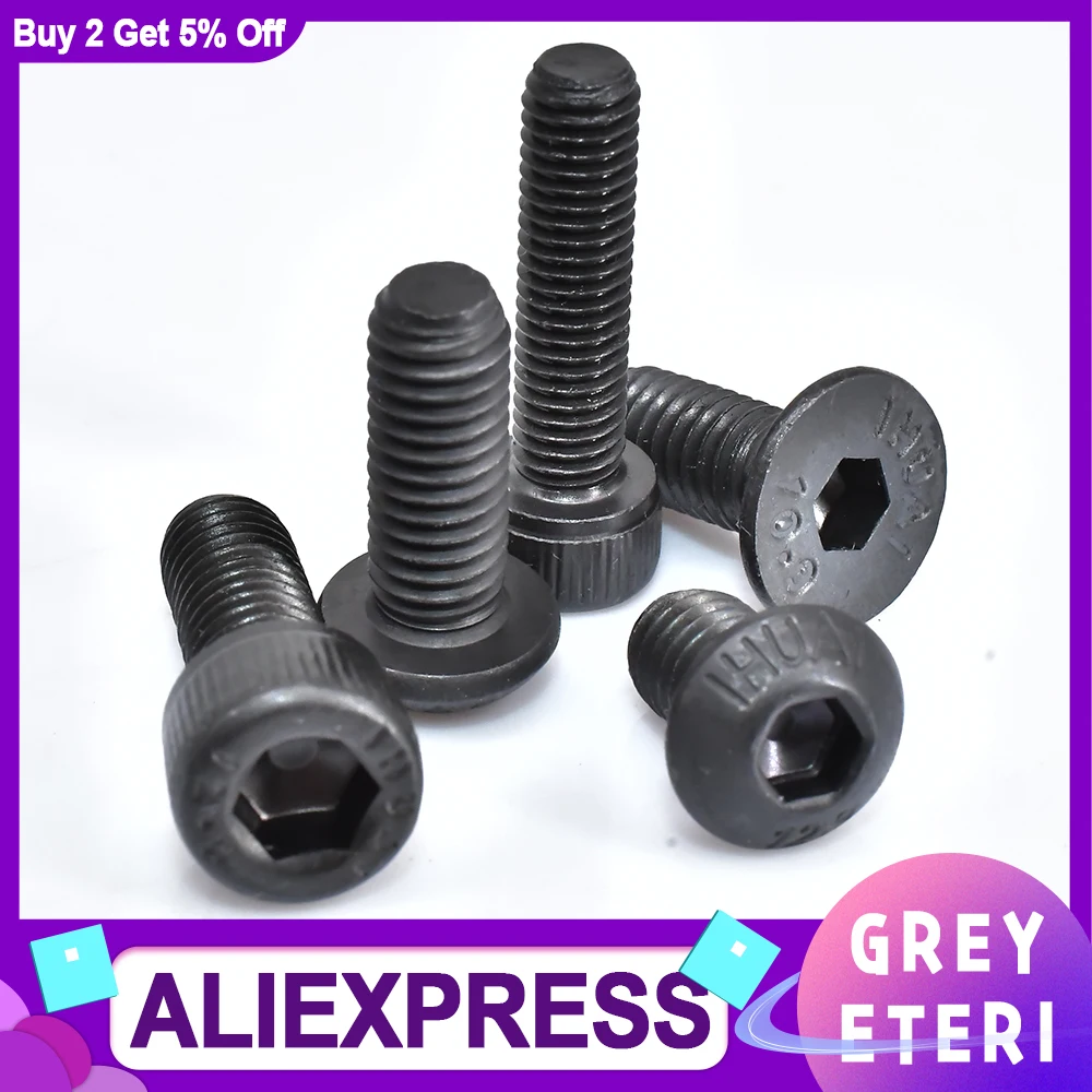 15-100 Stück Sechskant-Innen sechs kant schrauben aus Kohlenstoffs tahl versenkt/rund/Becher kopf schwarz Innen sechs kant Maschinen schraube Schraube m2 m2, 5 m3 m4