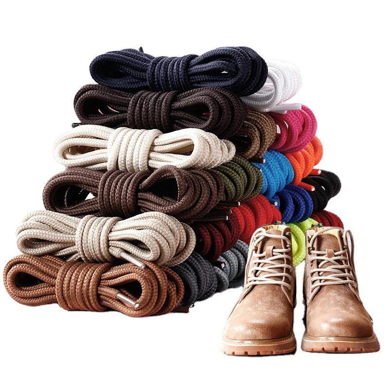 Martin Boots Runde Schnürsenkel Klassische hochwertige schwarze Schnürsenkel Outdoor Casual Sneakers Bergsteigen Polyester Schnürsenkel