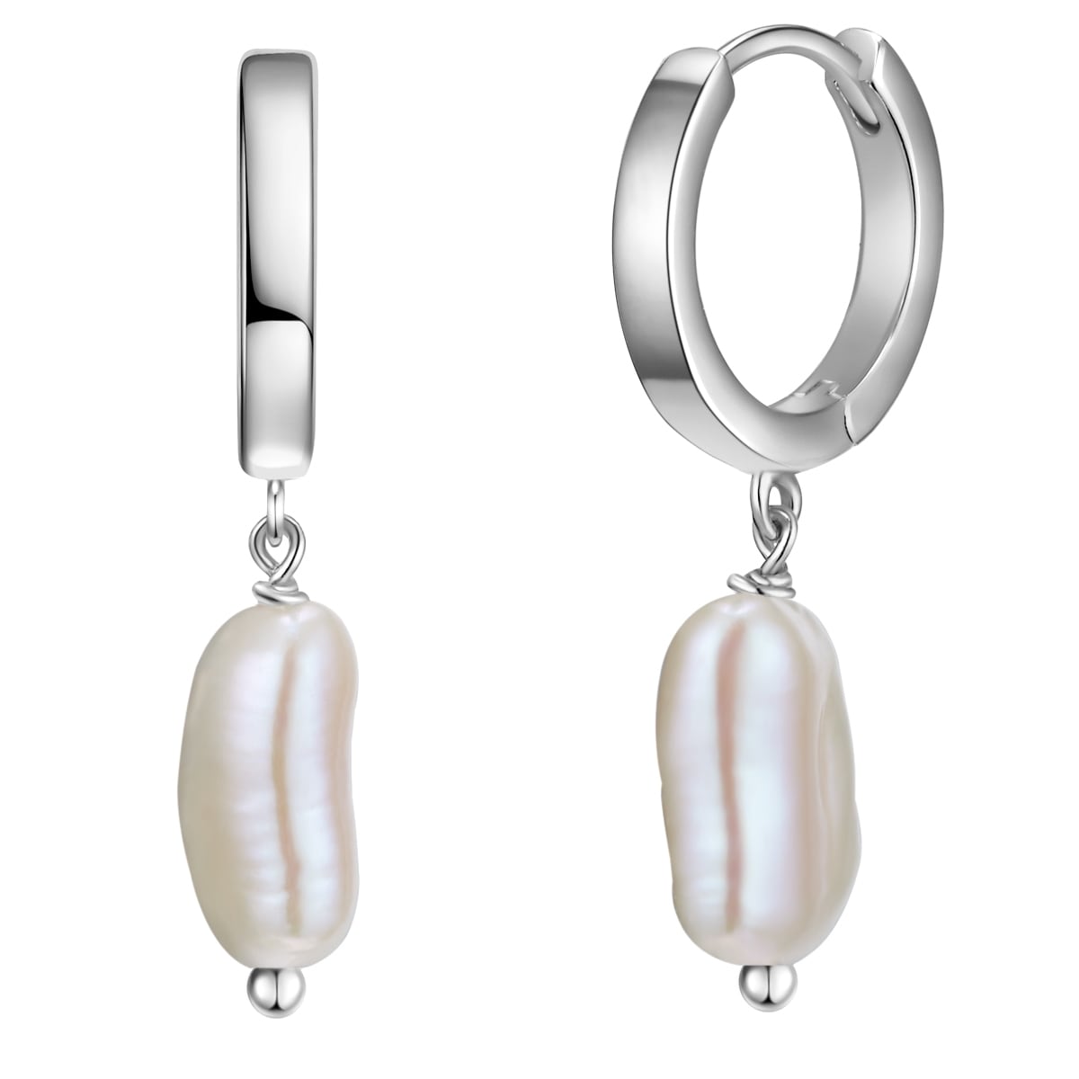 Paar Creolen GLANZSTÜCKE MÜNCHEN "Set: GSM245", silber, Ohrringe, Damen, 32,1, Silber 925 (Sterlingsilber), aus Sterling Silber Image