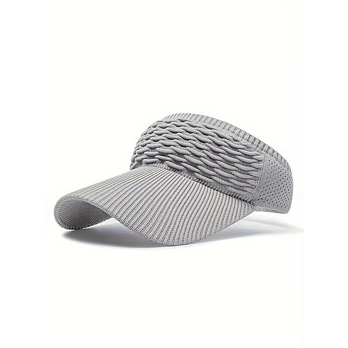 Lässiger Damen-Sonnenhut mit breiter Krempe aus dehnbarem Polyesterstrick, leicht, atmungsaktiv und verstellbar – perfekt für Freizeit, Urlaub, Strand, Outdoor-Sport und Reisen. Image