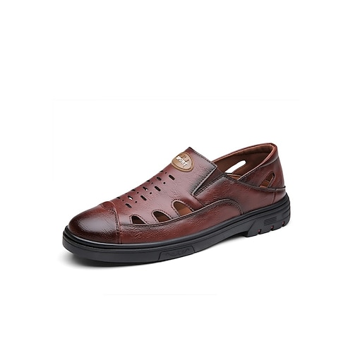 Herren-Sandalen aus Kunstleder, ideal für Insel- und Kreuzfahrten, bequem und strapazierfähig, perfekt zum Entspannen auf einer Kreuzfahrt oder einem Inselurlaub Image