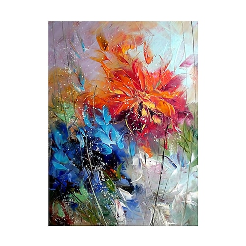 Abstraktes Aquarell Blumen Wandkunst Leinwanddrucke Blumen Heimdekoration Dekor gerollte Leinwand kein Rahmen ungerahmt ungedehnt Image