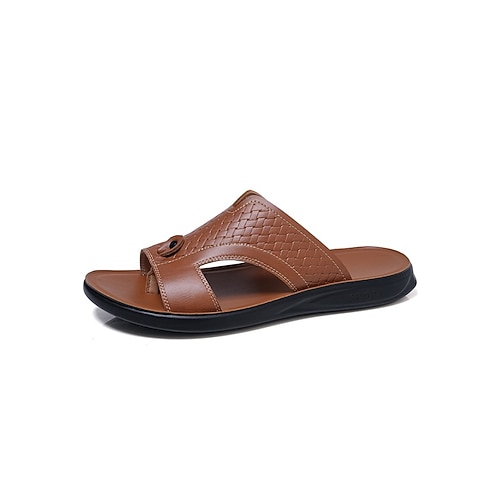 Bequeme und stylische Herren-Sandalen aus Kunstleder für Resort und Pool, perfekt zum Entspannen am Pool oder für den Urlaub im Resort. Image