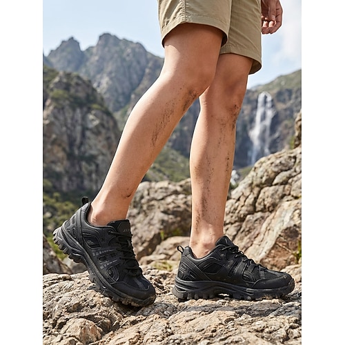 Damen Lässig Täglich Outdoor Flacher Absatz Runde Zehe Sportlich Lässig Komfort Kunstleder Netz Schnürung Mandelfarben Schwarz Rosa Image