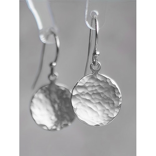 Boho-Ohrhänger mit gehämmerten Scheiben für Damen, leichte Legierungsohrringe, mehrfarbiger Vintage-Schmuck für Damen, perfekt für Alltag, Urlaub, Strand und Partys Image