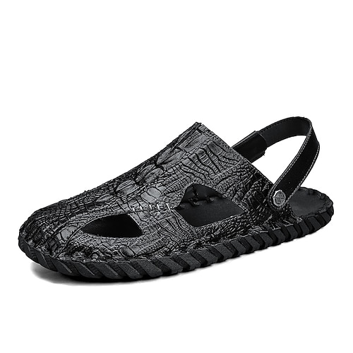 Weiße Herren-Sandalen aus Kunstleder, atmungsaktive Slipper für den Strandurlaub oder Freizeitaktivitäten Image