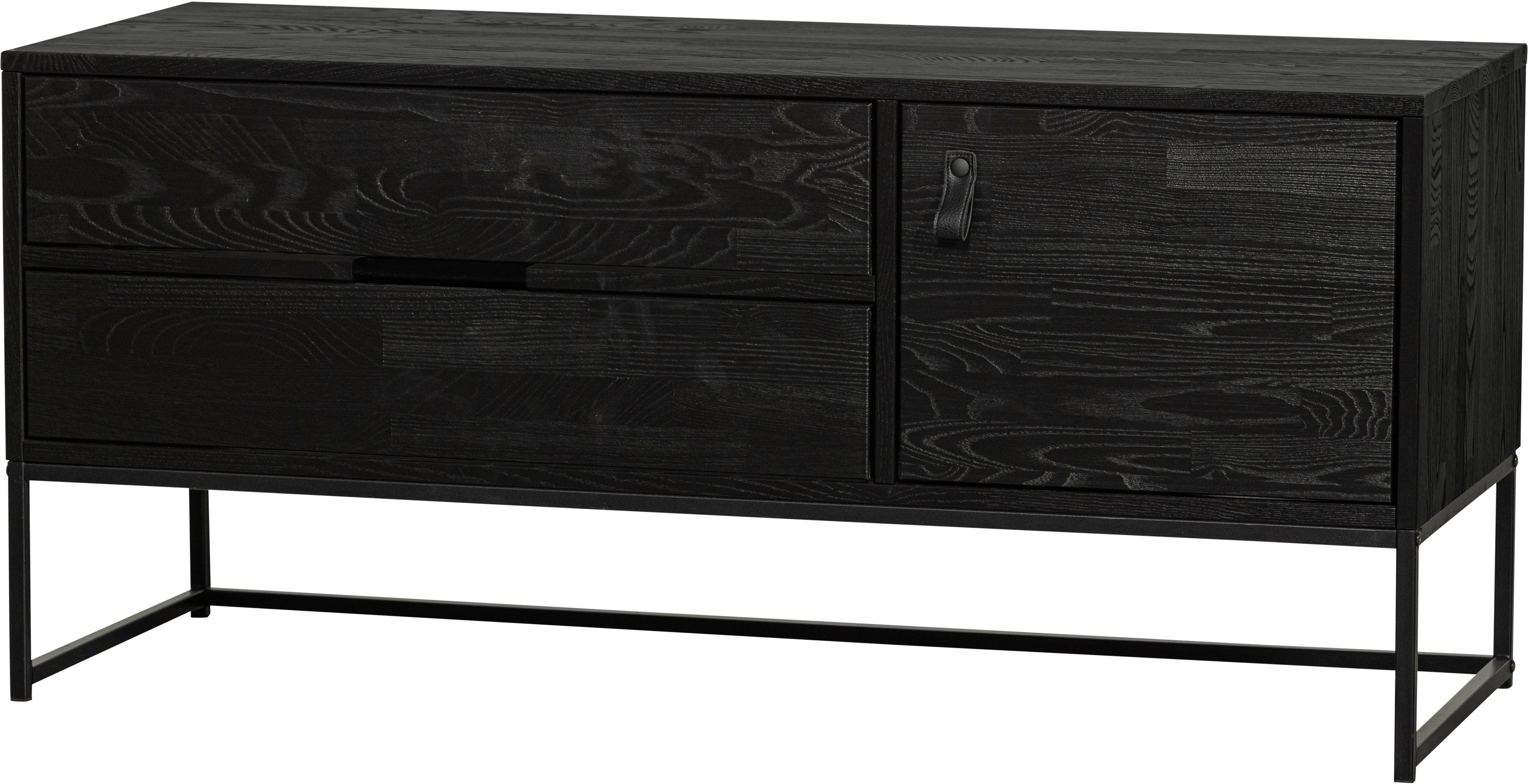 Lowboard WOOOD "WOOOD SILAS TV-MÖBEL", schwarznight, B:120cm H:55cm T:44cm, FSC-zertifiziertes teilmassives Holz, Sideboards, Lowboard, Silas TV-Möbel von WOOOD aus FSC-Kiefer mit modernem Design