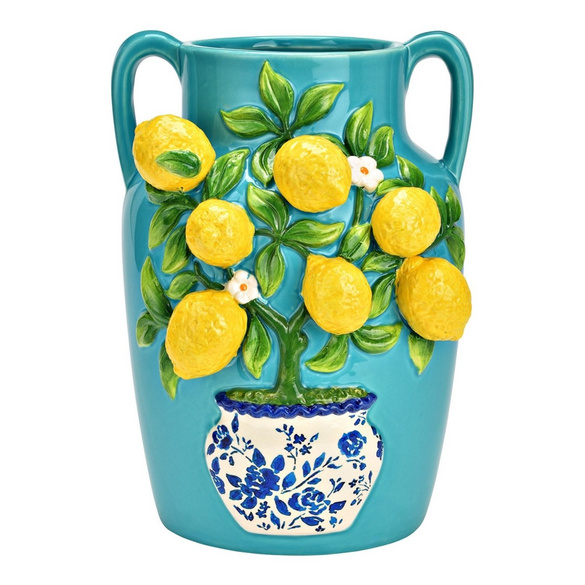 Vase mit 3D Zitronen aus Keramik Image