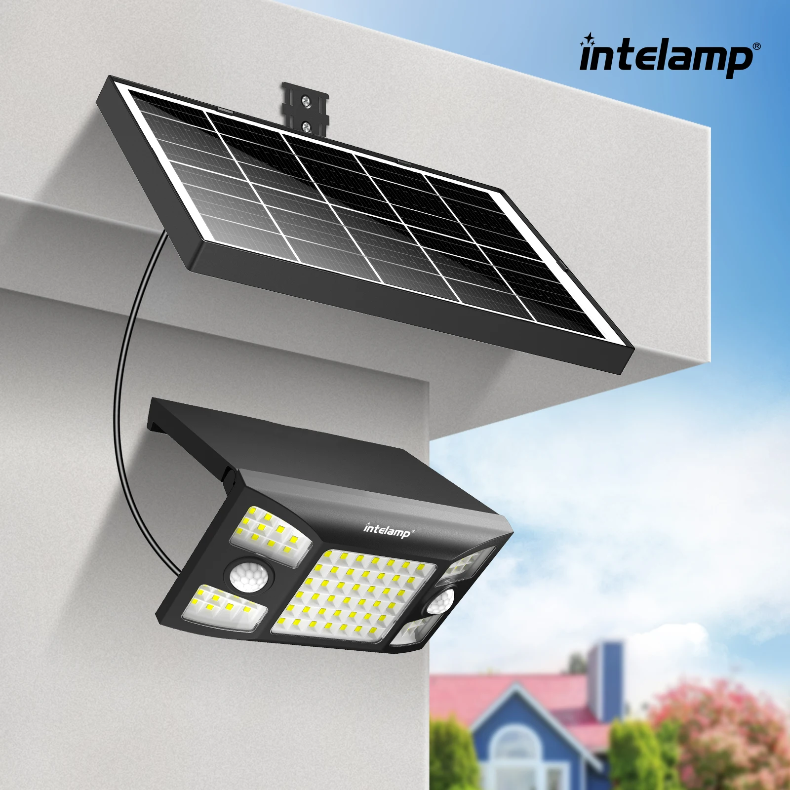 1300LM lumière solaire haute luminosité pour lampe solaire extérieure lumière du soleil capteur de mouvement lumière solaire étanche jardin rue mur cour lampe