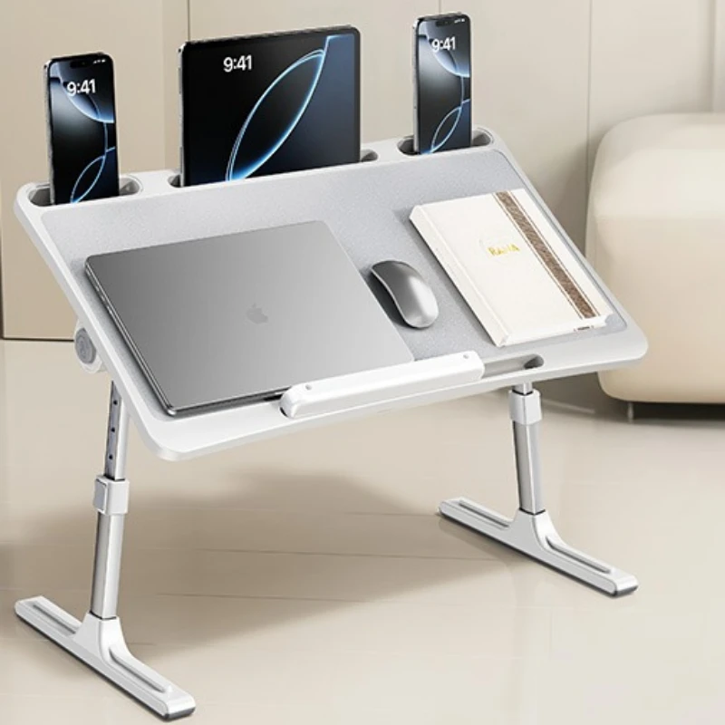 Oatsbasf Laptop-Halterung fürs Bett, multifunktionaler Tablet-Ständer, Telefonhalter, faltbarer Buchständer zum Lesen, höhen- und winkelverstellbar Image
