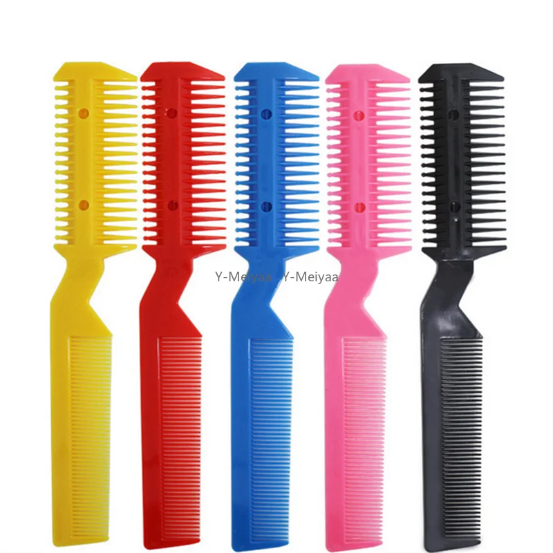 1 STÜCK Schwarz Haustier Hund Haarschneider Kamm Schneiden Geschnitten Mit 2 Klingen Pflege Rasiermesser Ausdünnung Hund Katze Kämme Hund Katze Haarentferner Kamm Image