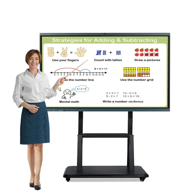 75 Zoll 86 Zoll 98 Zoll intelligentes Lehr-All-in-One-Maschinen-Touchscreen interaktives elektronisches Whiteboard Image