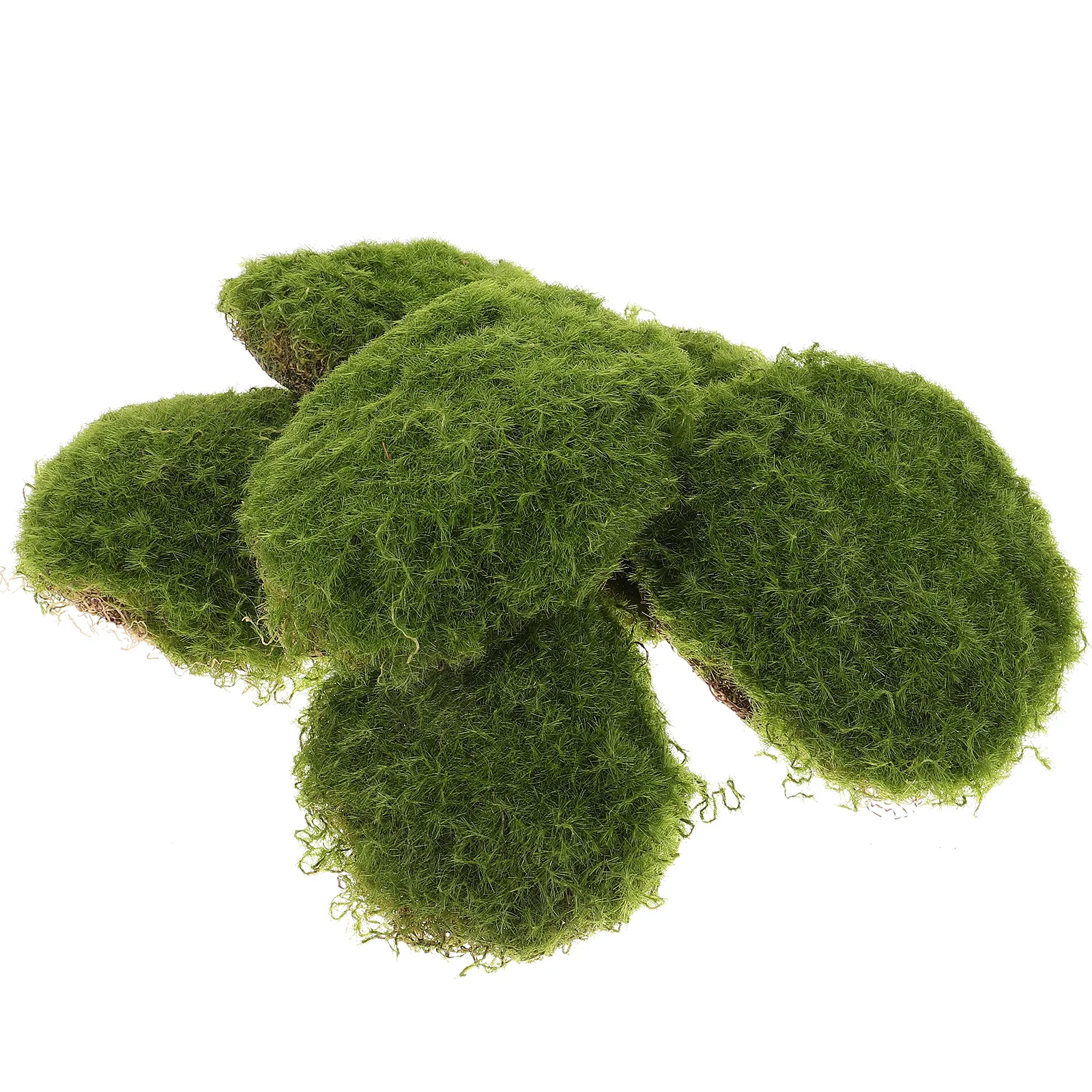 6 Stück künstliche moosige Steine, Dekor, künstliche Felsen für Zuhause, Büro, Garten, Mikro-Landschaft, Layout, künstliche Moosfelsen Image