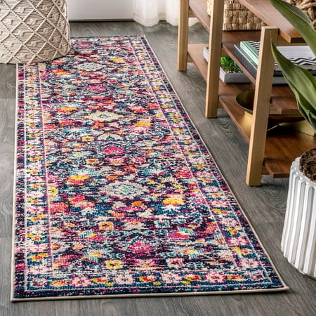 JONATHAN Y MODERN PERSIAN 2 x 8 Runner Rug Boho Floral - Multi/Purple MDP200A-28